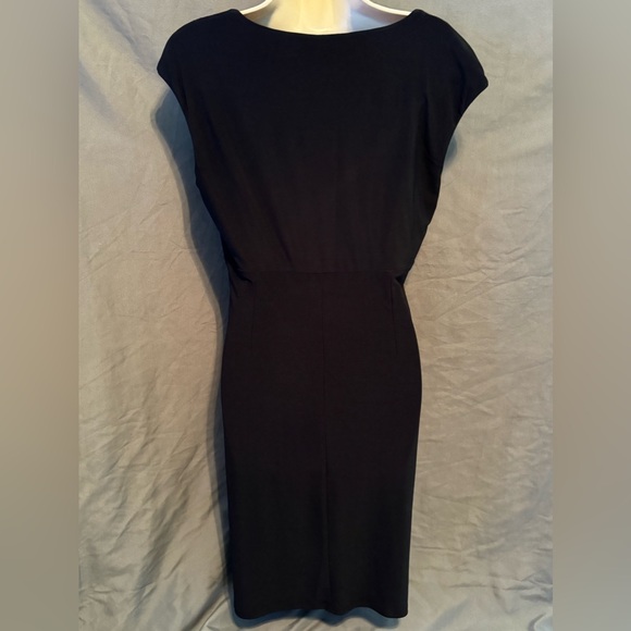 🎀 Womens Ralph Lauren Black Dress Flattering Slimming Size 10 Sleeveless - Picture 3 of 7